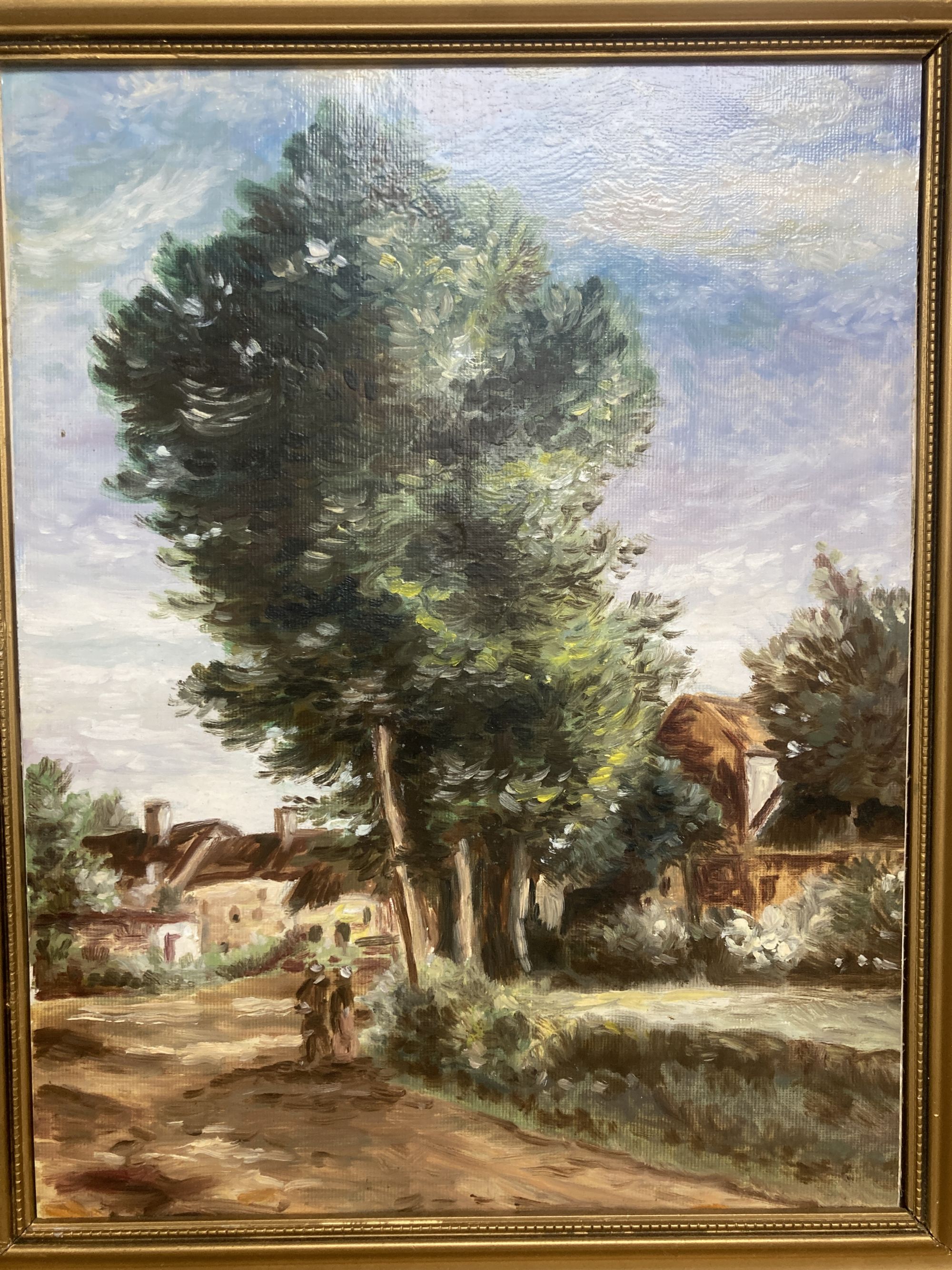 Max Parsons A.R.C.A. (1915-1998), rural scene, East Sussex, oil on board, inscribed verso and another of a country church